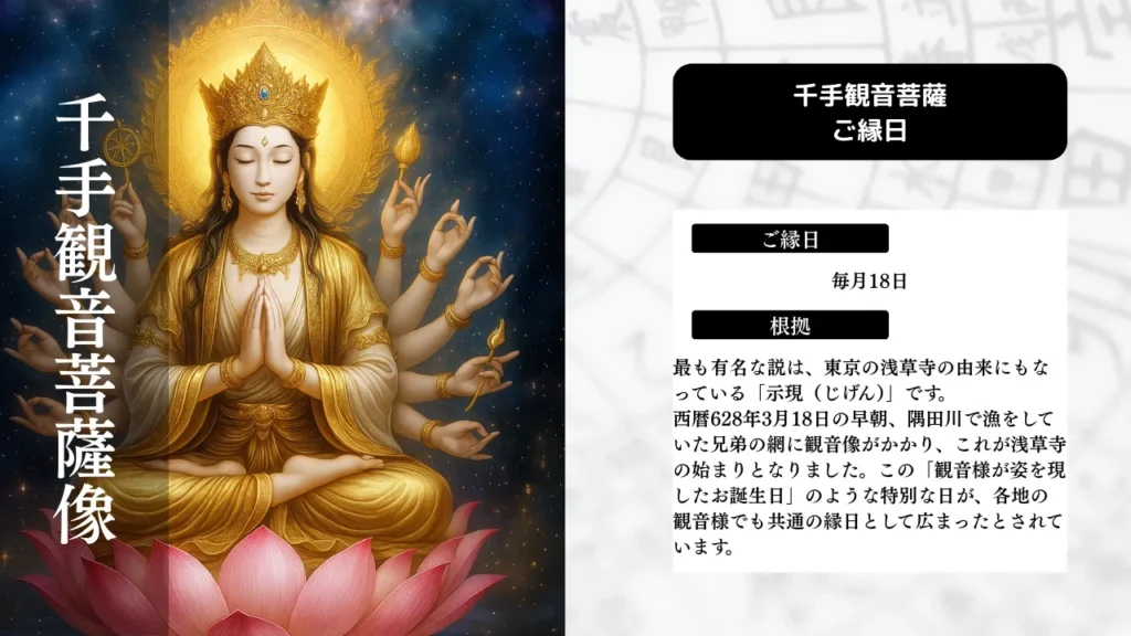 千手観音菩薩_ご縁日